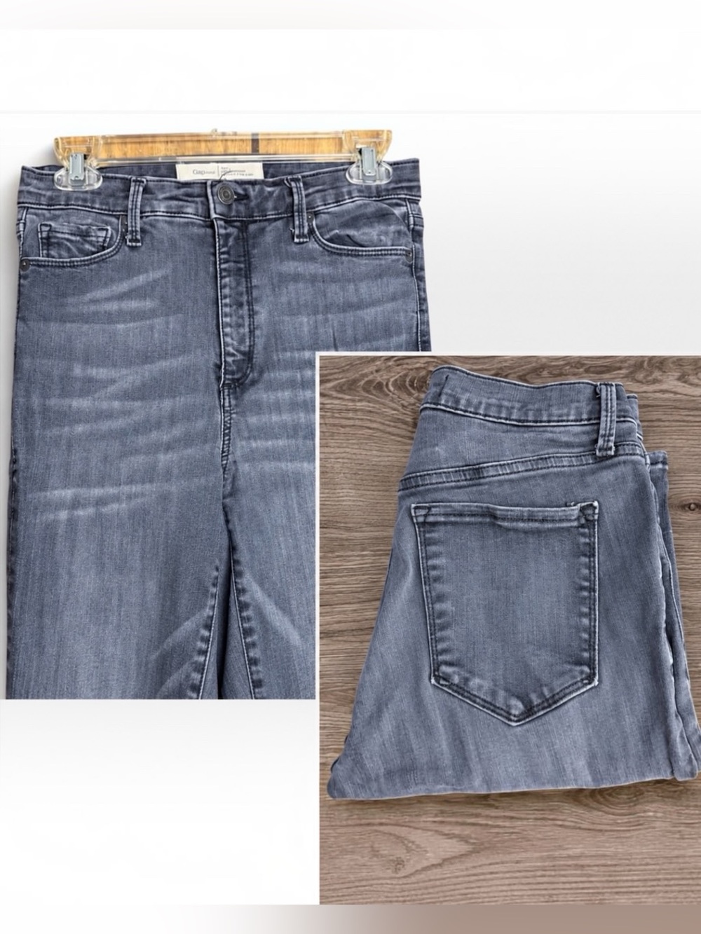 Gap 1969 True Skinny Super High Rise Jeans Women’s 28T Tall Blackish Gray  Stret